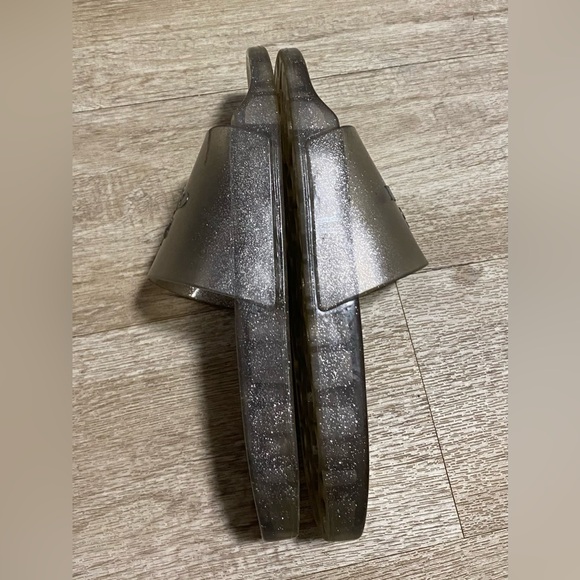 COACH CLEAR/SILVER GLITTER JELLY SLIDES - Picture 4 of 7